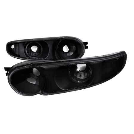 SPEC-D TUNING 00-05 GMC Yukon Denali Bumper Light Black Housing LB-DEN00JM-TM